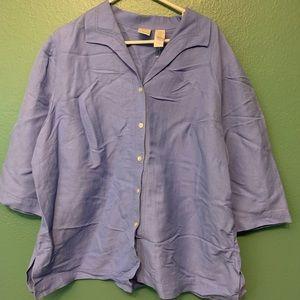 Women’s Top 3/4 Sleeve button Down